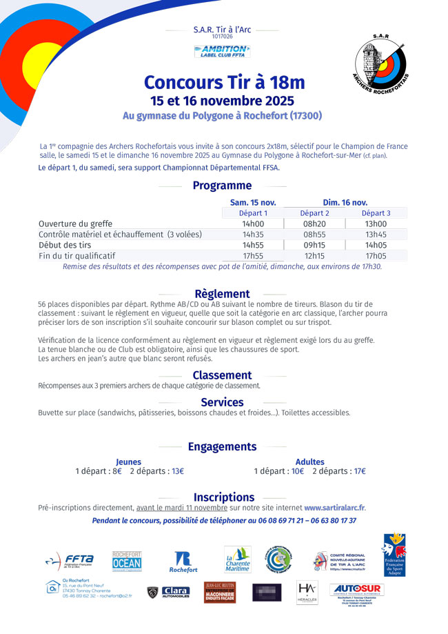 Concours tir à 18m